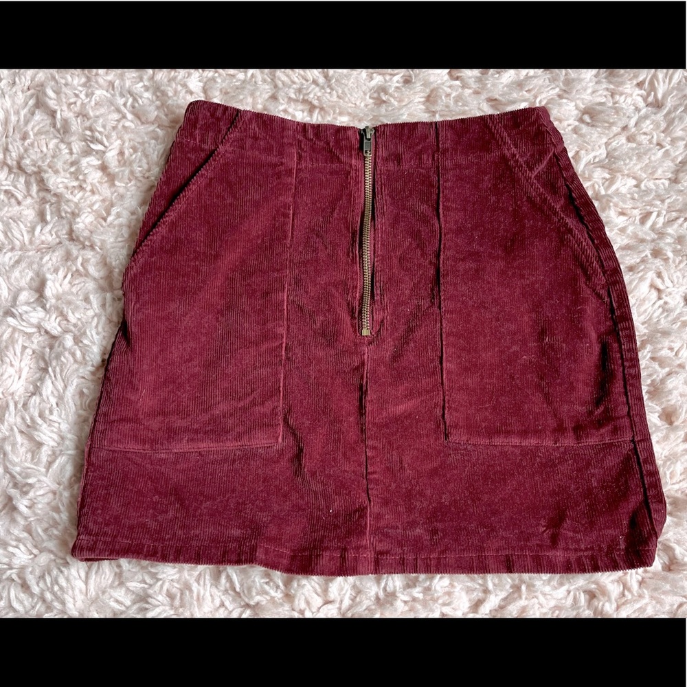 Burgundy Pencil Skirt